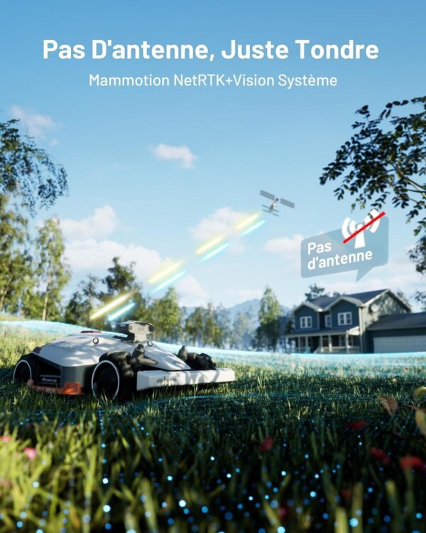 Mammotion LUBA 2 AWD 5000X Sans Fil Périphérique NetRTK+Vison Pentes à 80% Cartographie Automatique Jusqu’à 5000m² à 6000m² avec Abri Module 4G et Station RTK – Image 10
