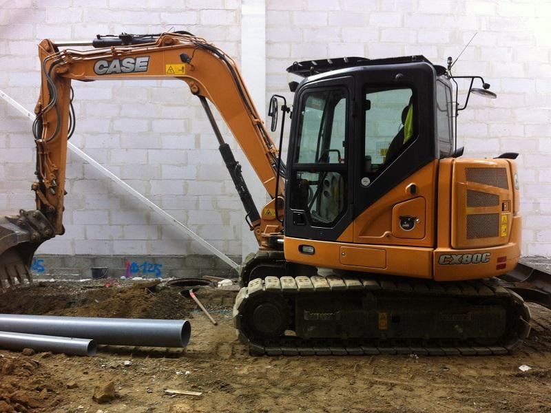 Case CX80C, mini-pelle d’occasion prête à l’emploi