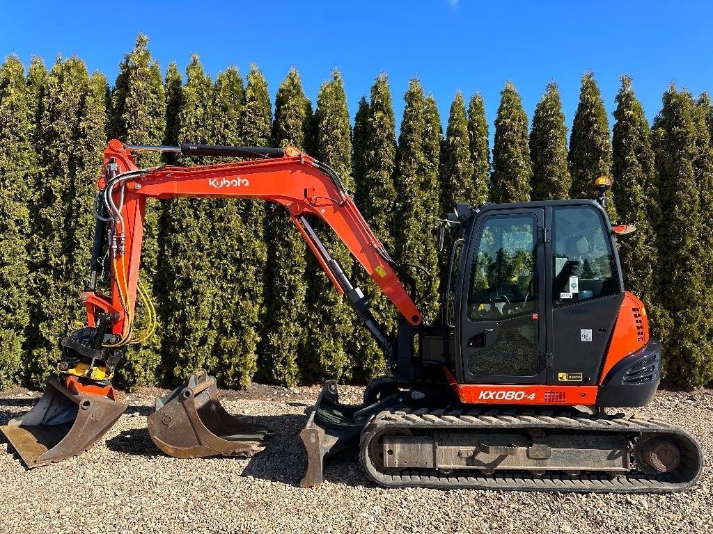 Kubota KX080-4 avec ENGCON – Mini-pelle 8,27 tonnes – Livrée avec 3 godets – Image 9