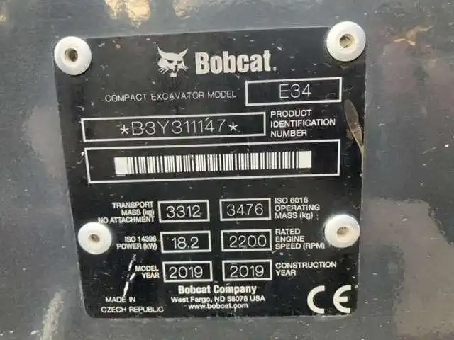 Mini-pelle BOBCAT E34 – modèle d’occasion en bon état – Image 6