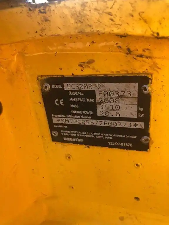 Mini-pelle d’occasion Komatsu PC30MR-2 – Image 7