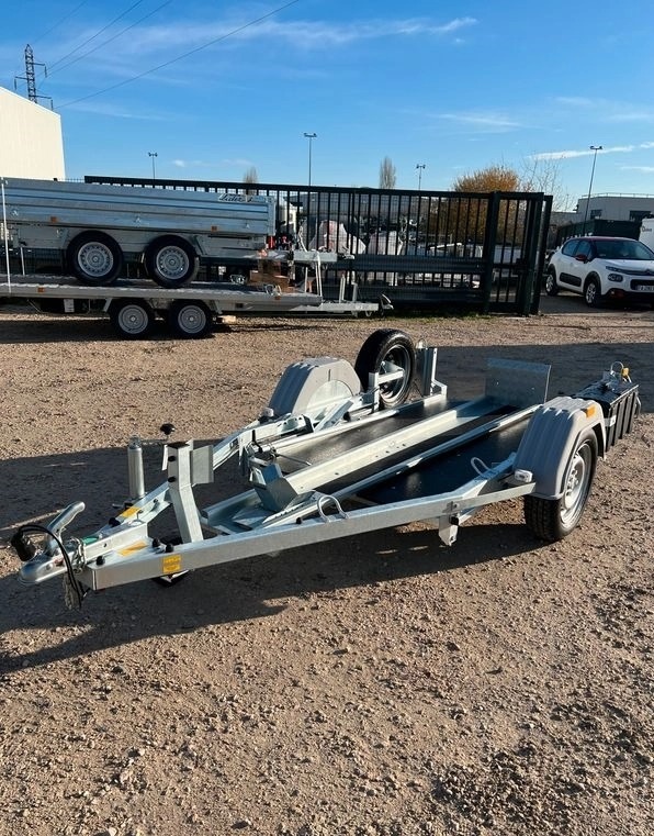 Remorque porte-moto sans permis E avec système de basculement